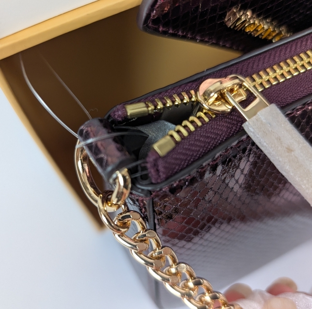 Michael Kors Oxblood Rouge Sombre Crossbody Tote and Wallet Box Set - Picture 13 of 16